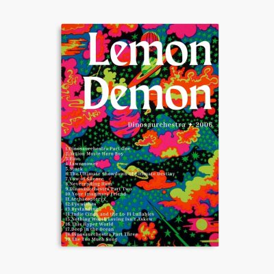 Lemon Demon Dinosaurchestra Poster Official Lemon Demon Merch