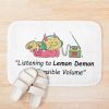 Listening To Lemon Demon At A Sensible Volume Bath Mat Official Lemon Demon Merch