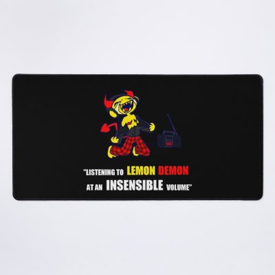 Listening To Lemon Demon At An Insensible Volume Mouse Pad Official Cow Anime Merch